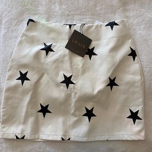 Black and white star skirt